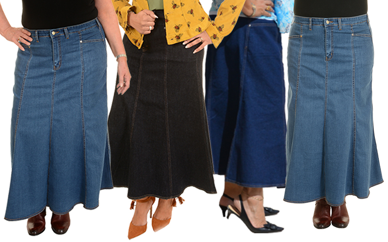 Plus Denim High Waisted Denim Skirt | boohoo